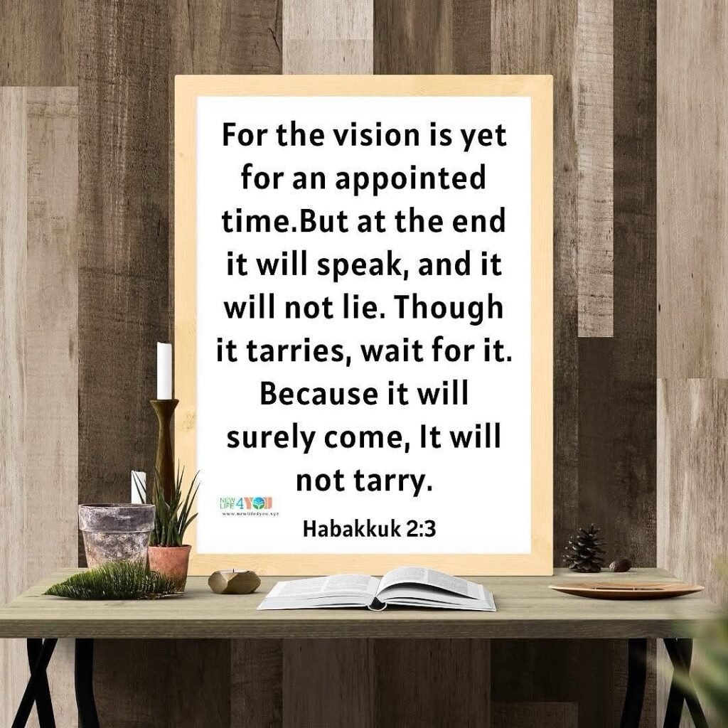 God’s delay is not His denial. Trust the appointed time.