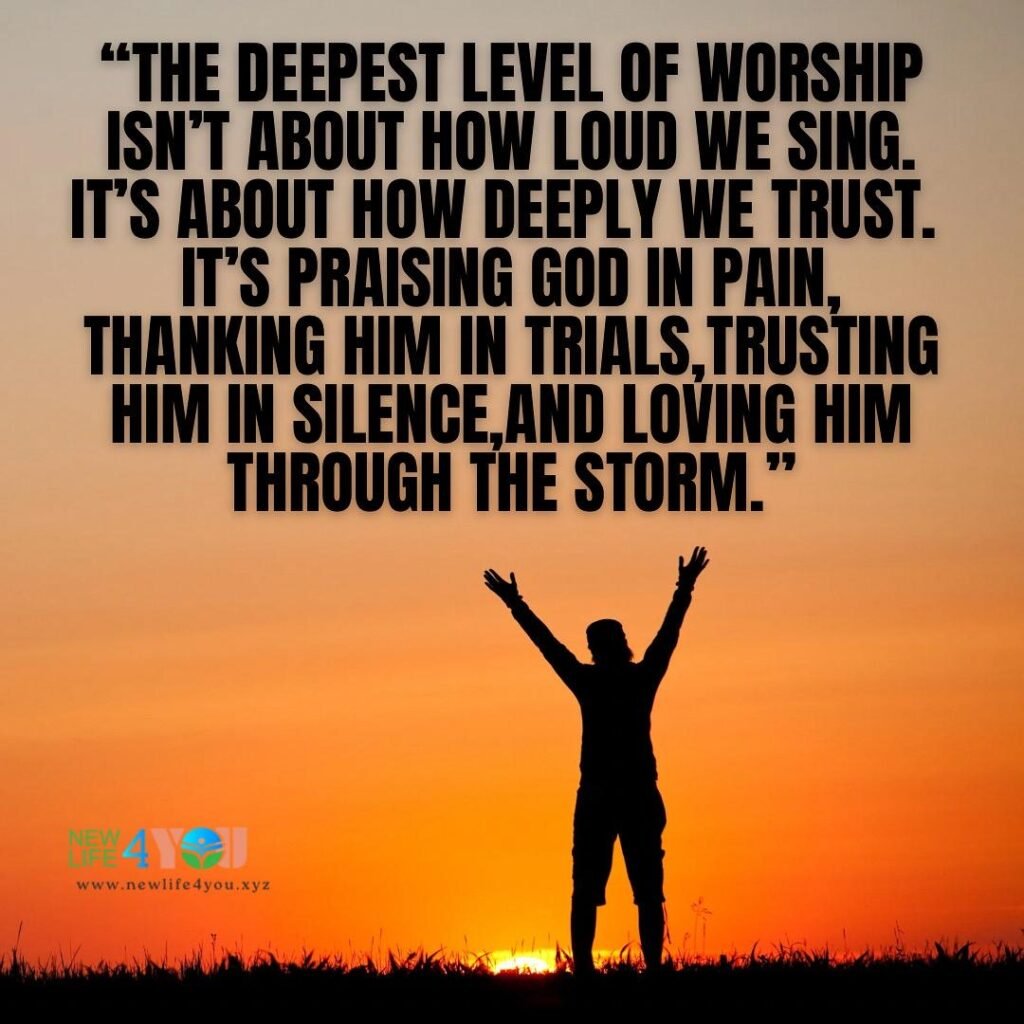 Worship is not just a song—it’s surrender. Even in pain, God is near. He sees. He hears. He heals.