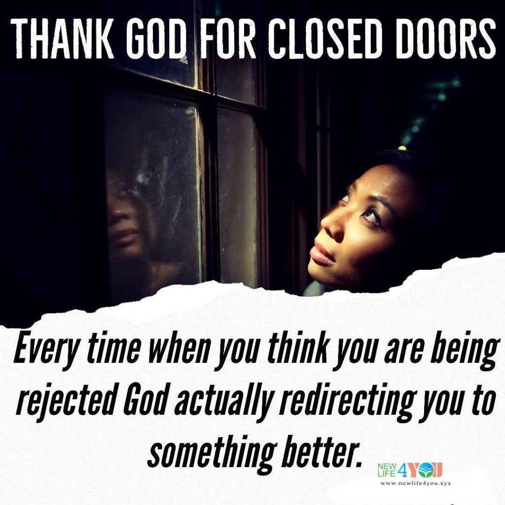 Every closed door is a setup for something greater. Trust God’s redirection—He never wastes a no.