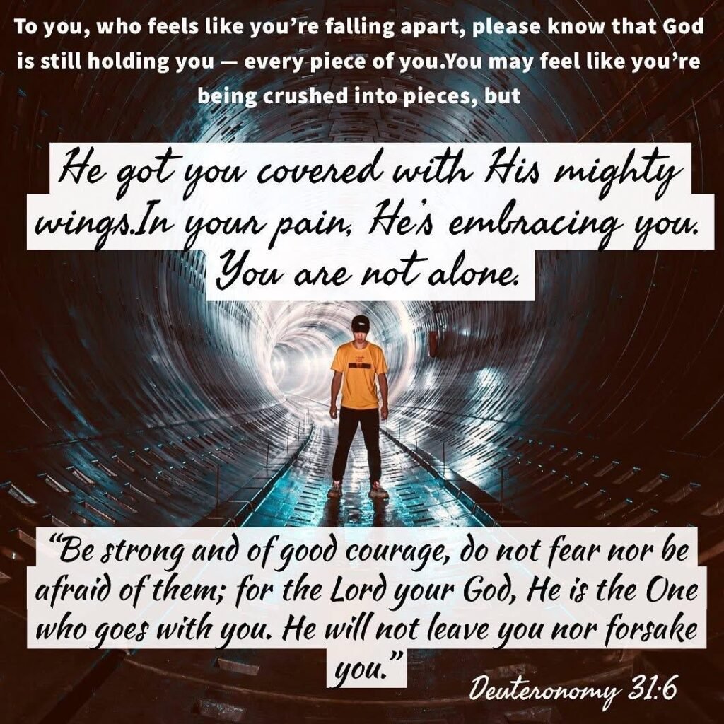 Even when you feel too weak to stand, God is strong enough to carry you.