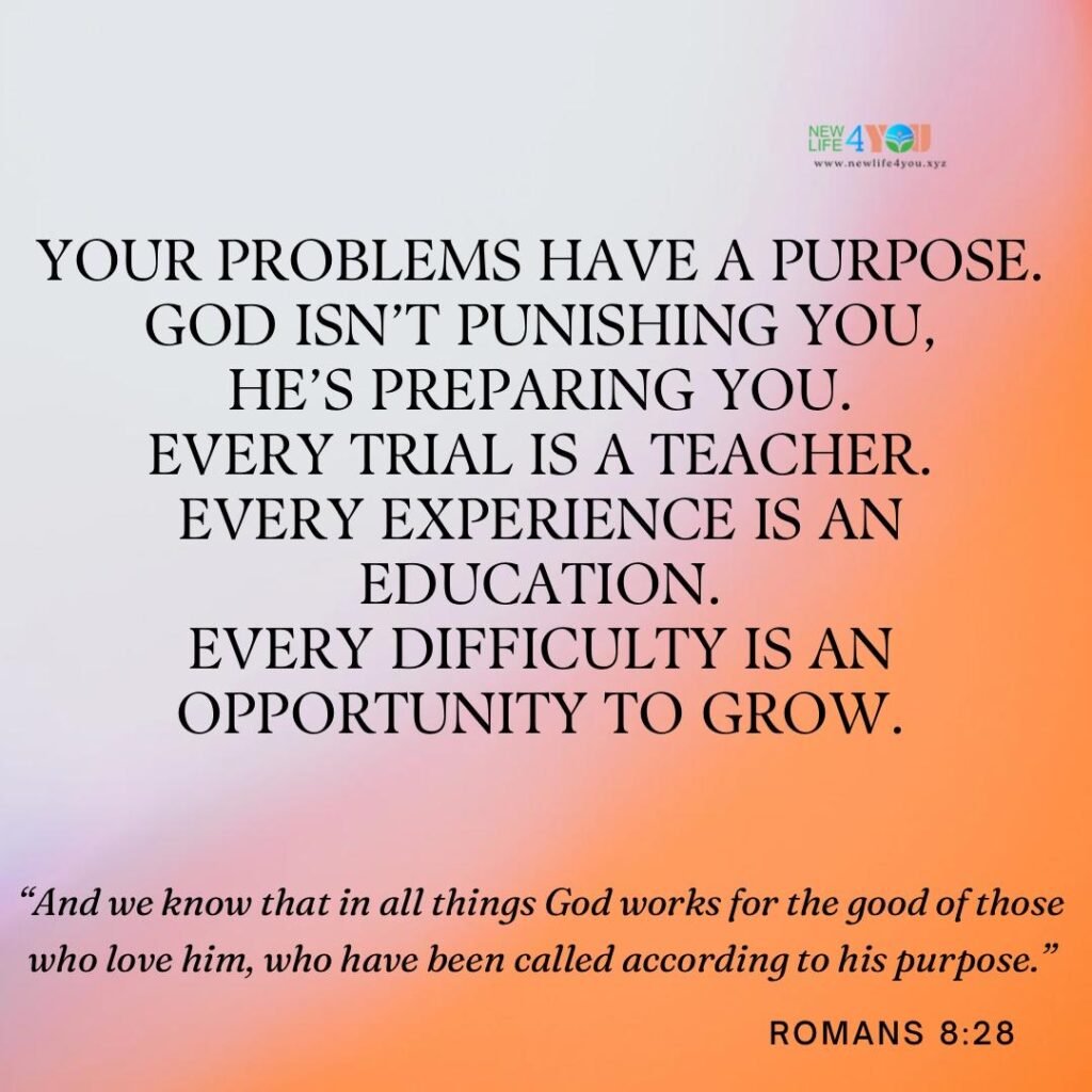 God is turning your pain into purpose and your trials into a testimony.