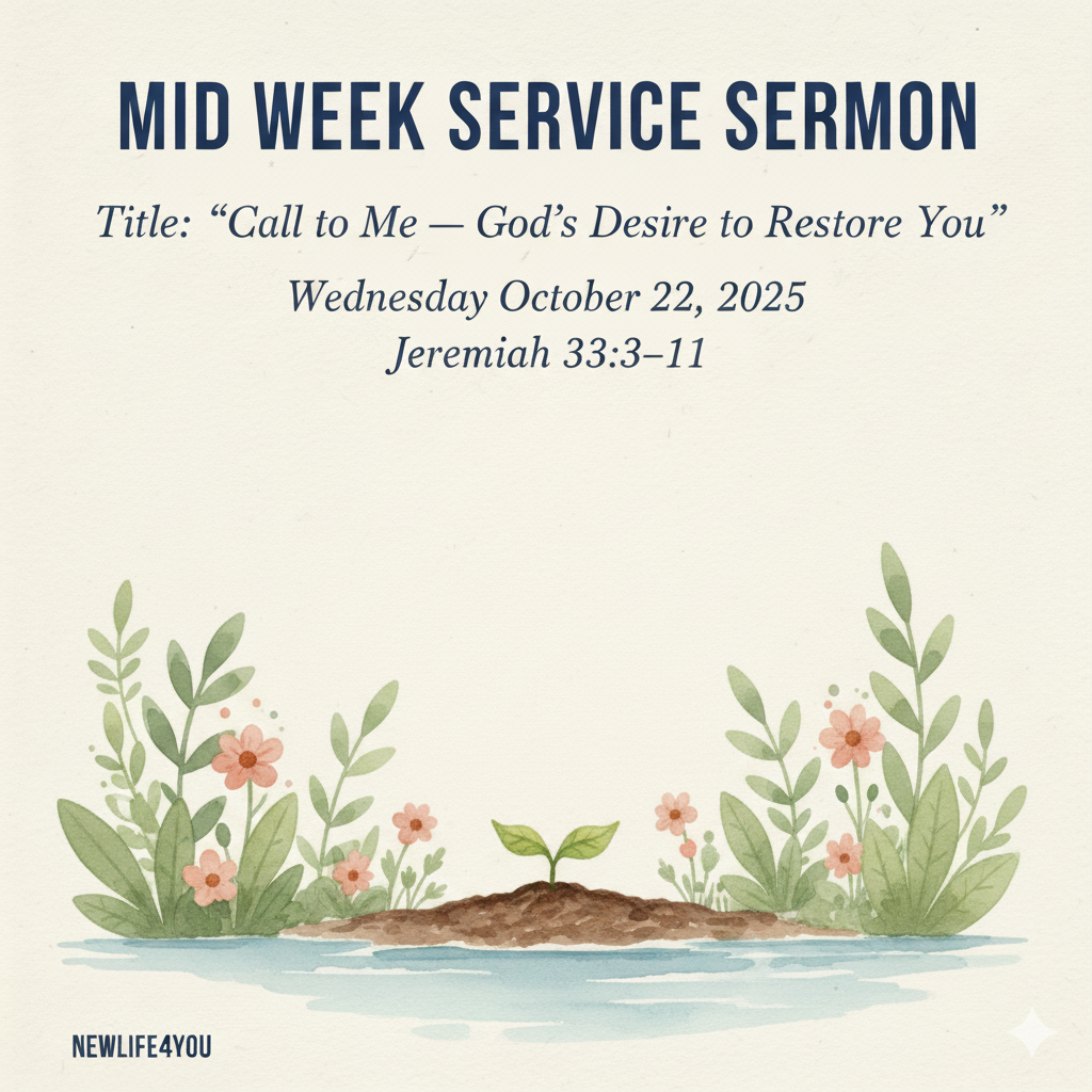 Call to Me — God’s Desire to Restore You