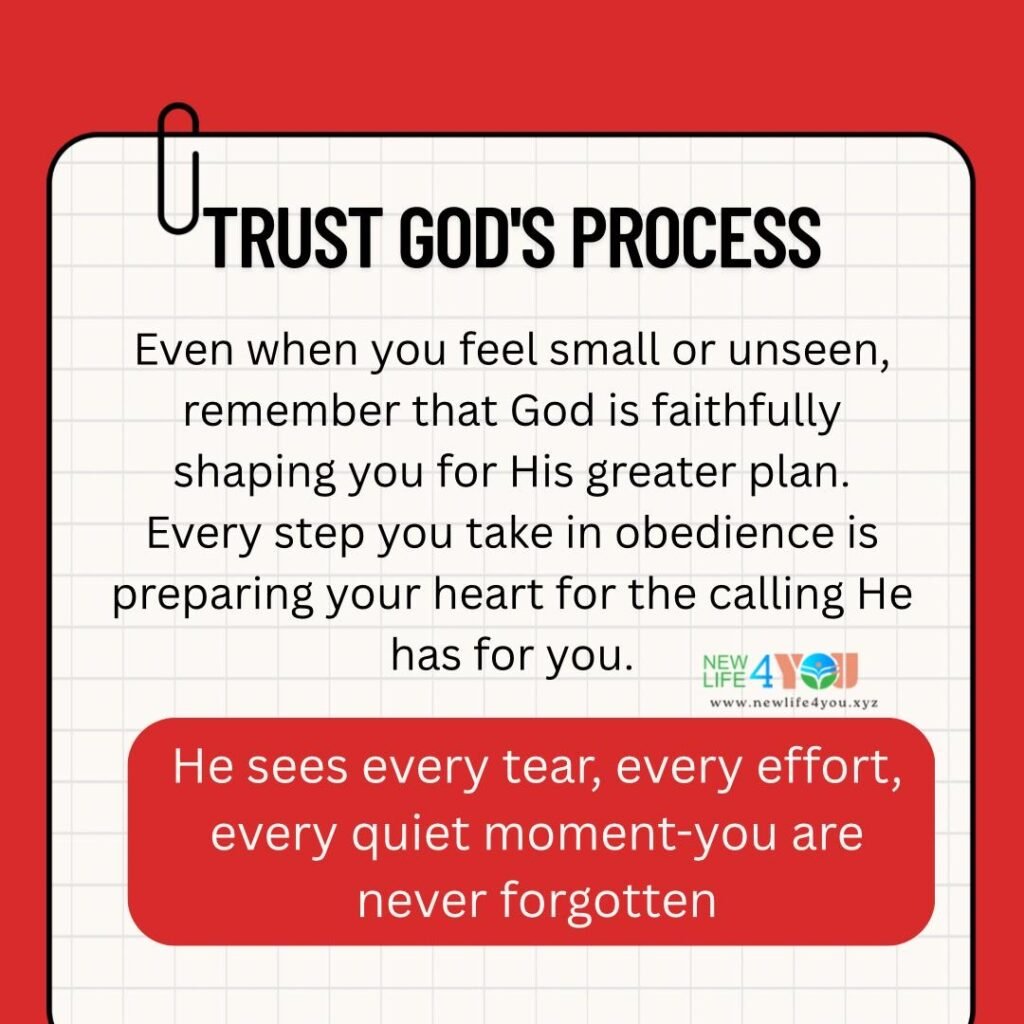 God sees your hidden faithfulness—your story is unfolding beautifully.