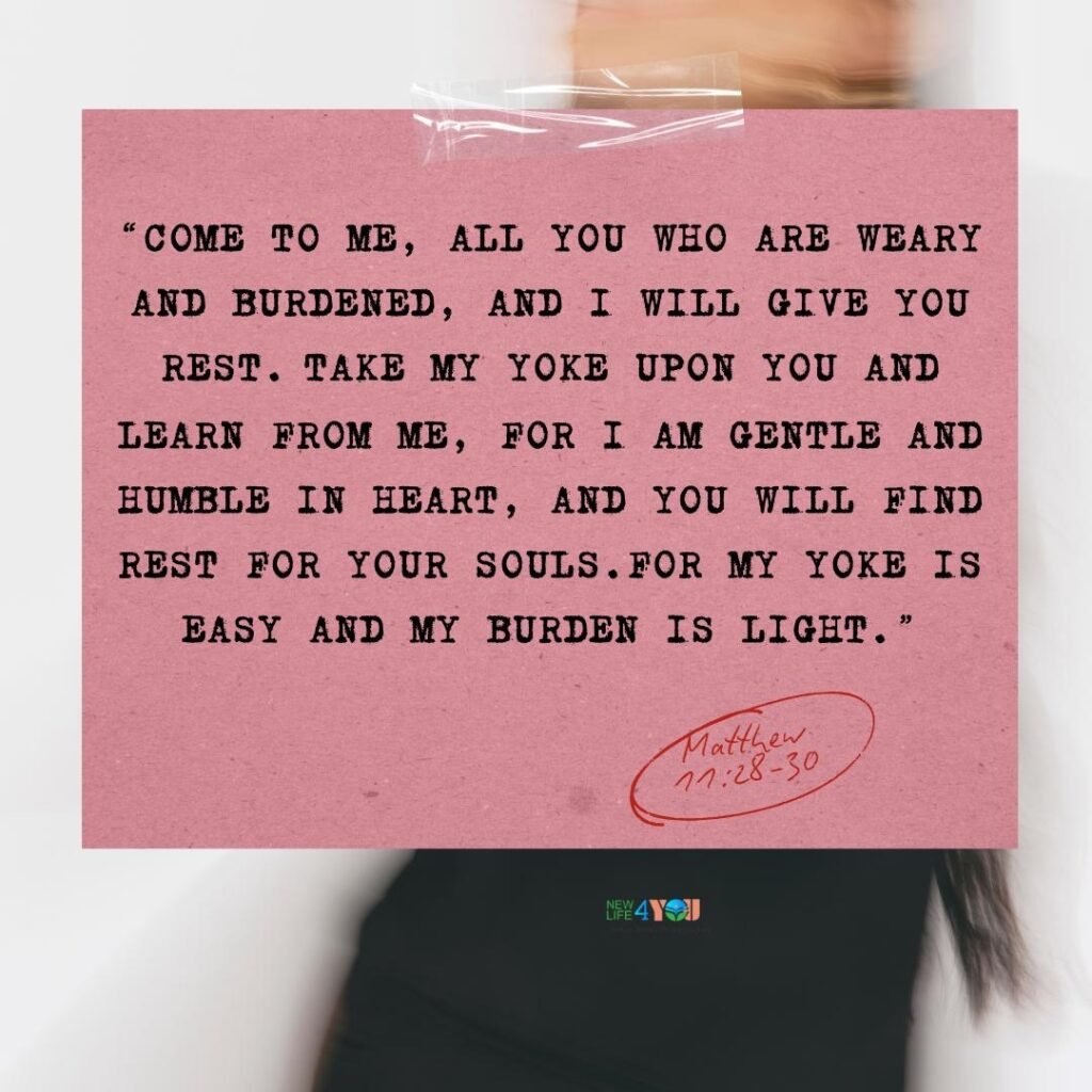 Come to Jesus—just as you are. Weary? He will give you rest.