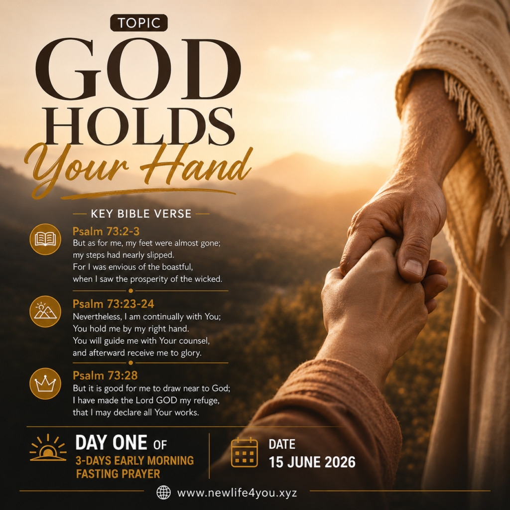 God Holds Your Hand. (Day One of 3-Days Early Morning Fasting Prayer)