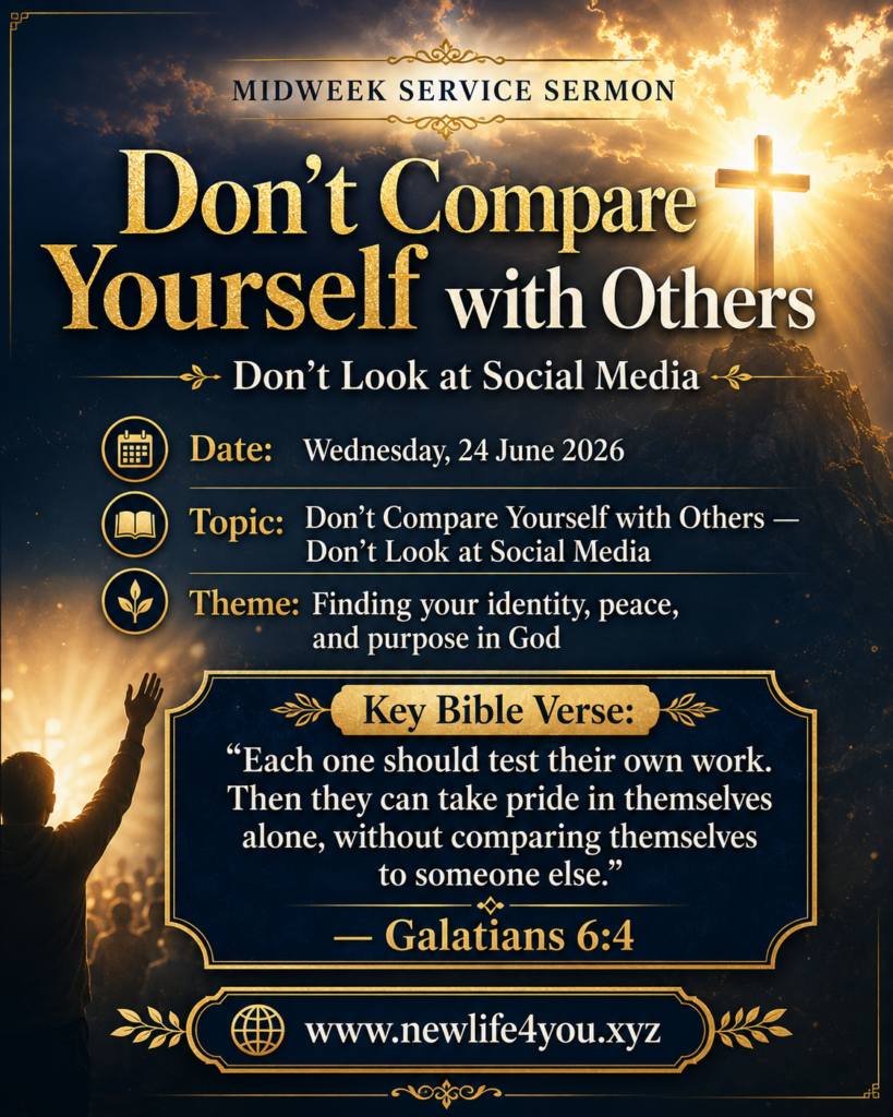 Don’t Compare Yourself with Others.