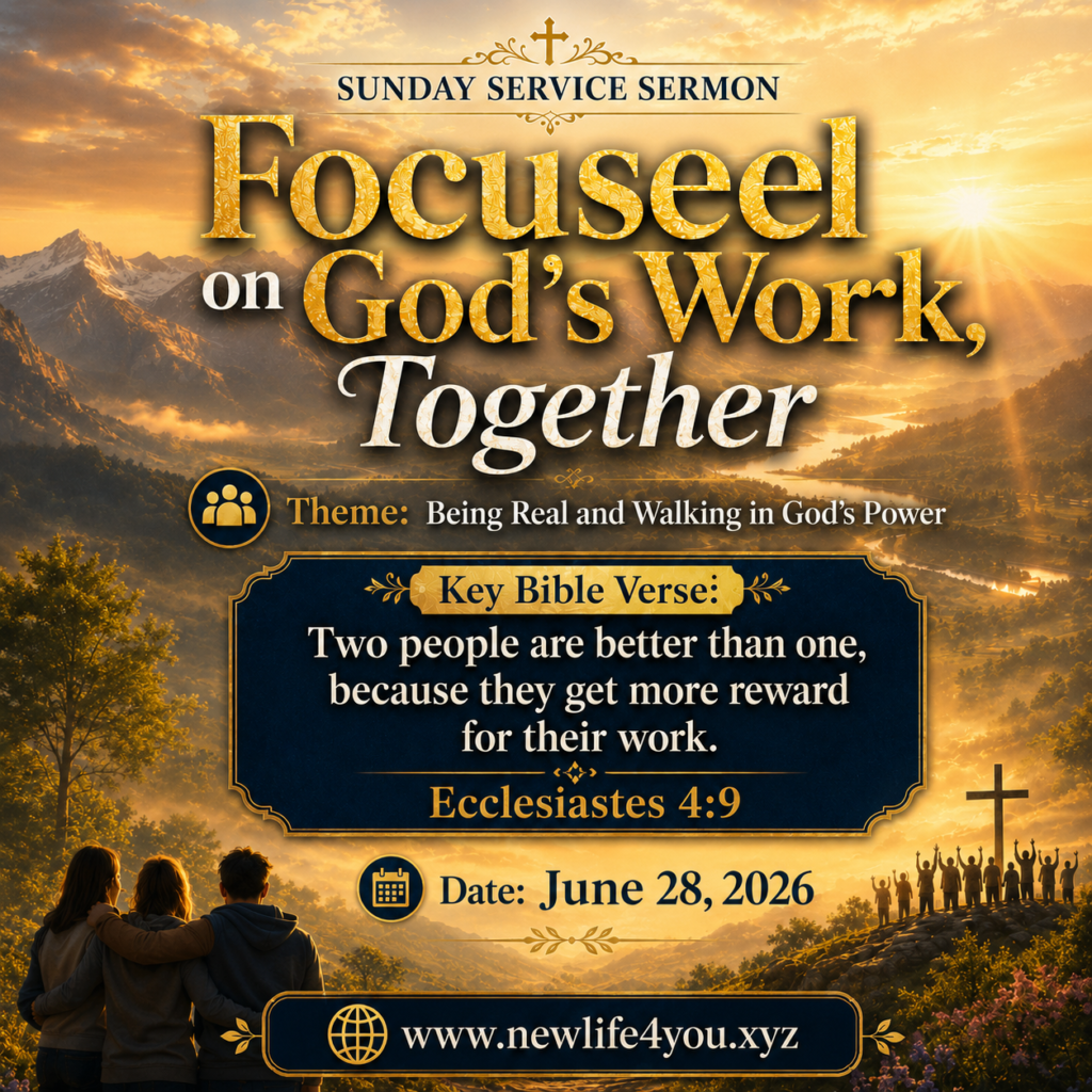 Focused on God’s Work, Together.