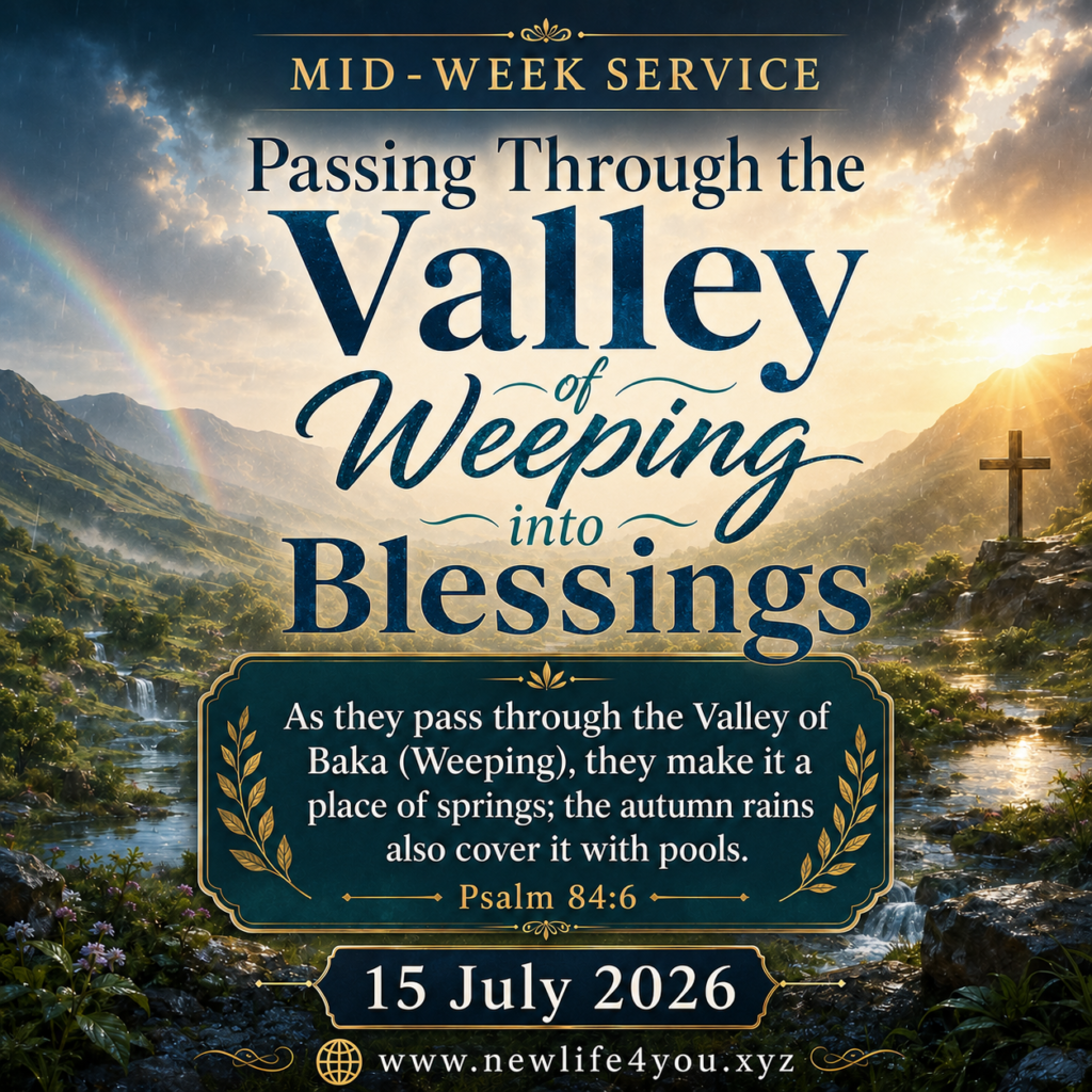 Passing Through the Valley of Weeping into Blessings.