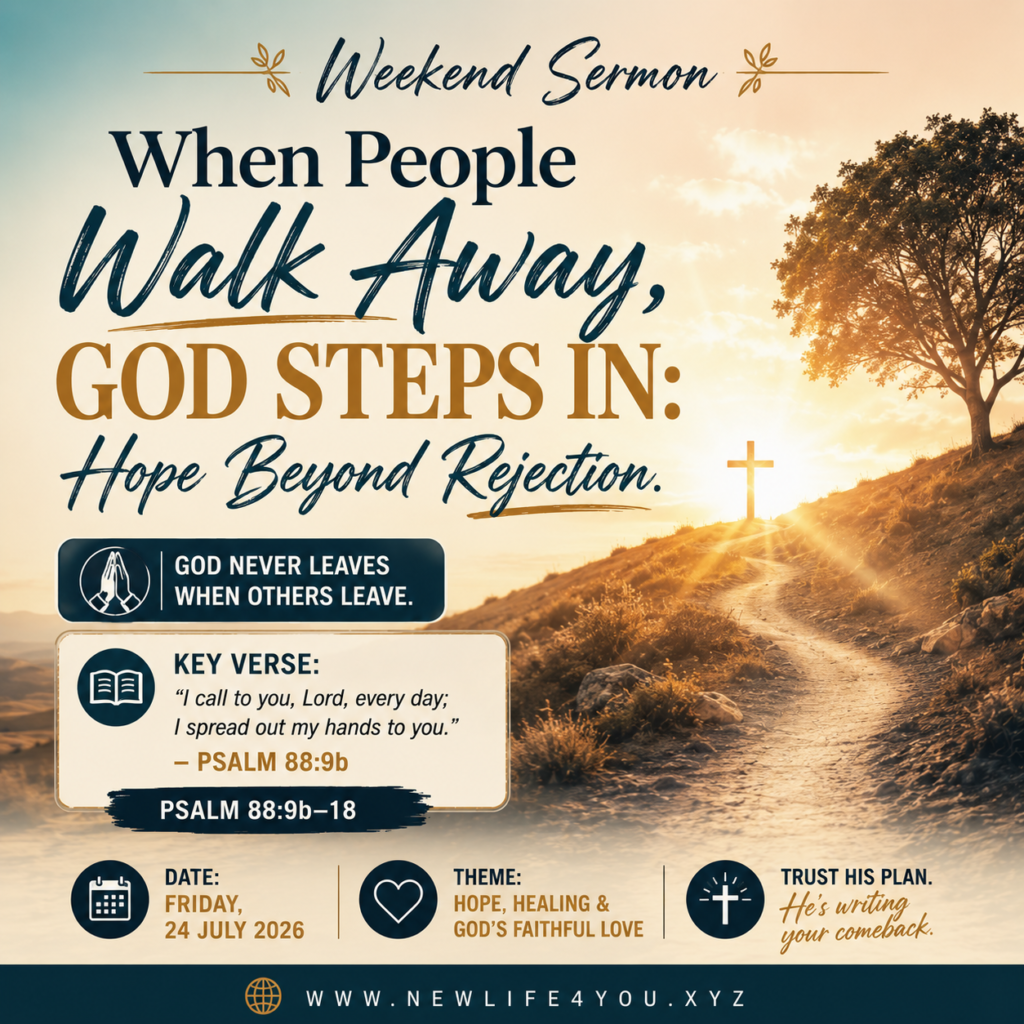 When People Walk Away, God Steps In: Hope Beyond Rejection.