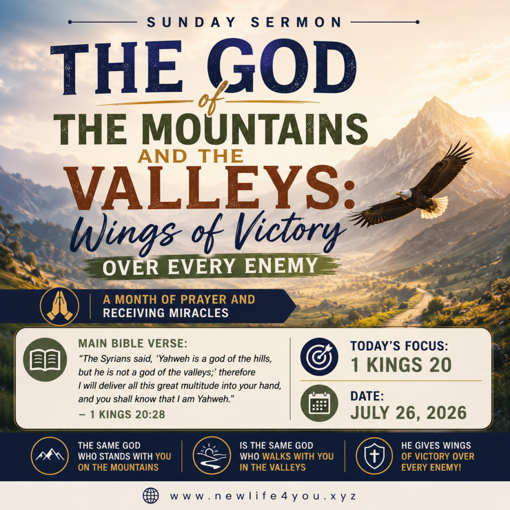 THE GOD OF THE MOUNTAINS AND THE VALLEYS: WINGS OF VICTORY OVER EVERY ENEMY.