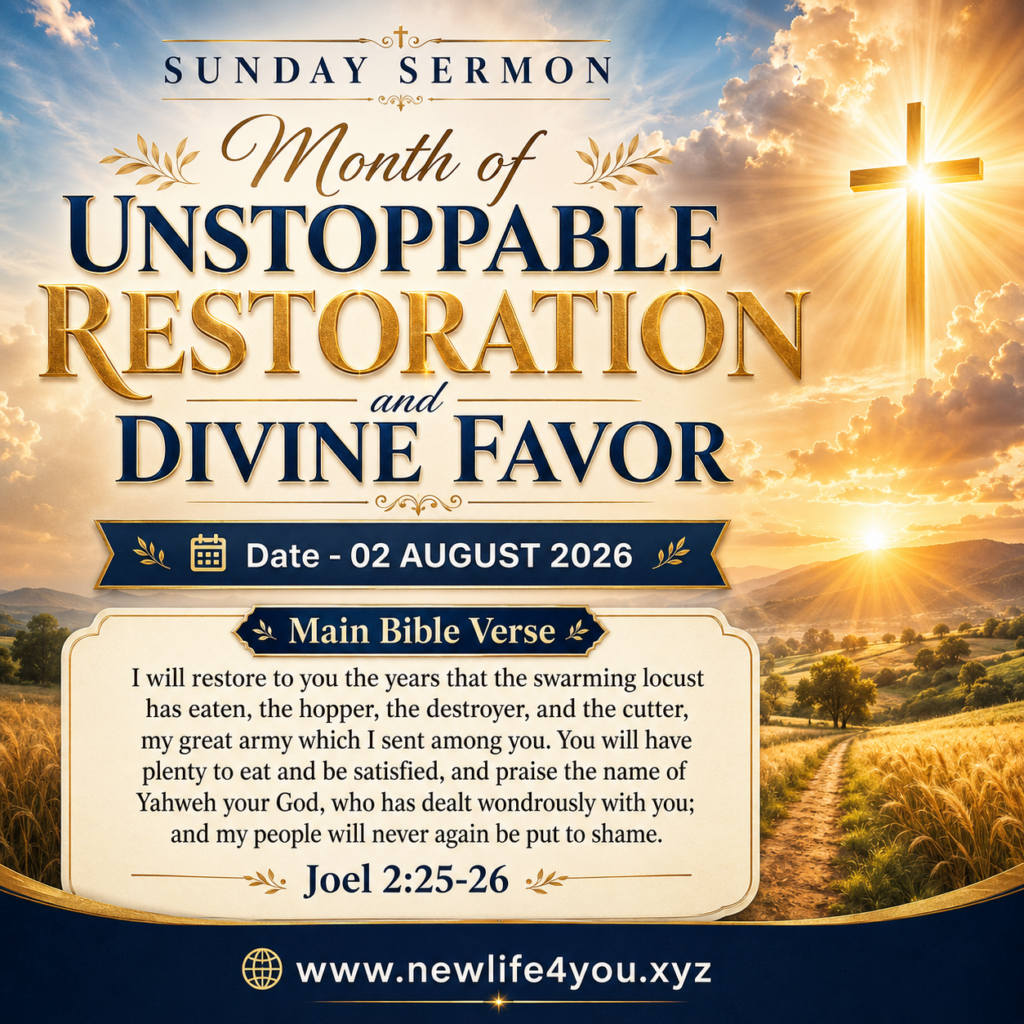Month of unstoppable restoration and divine favor.