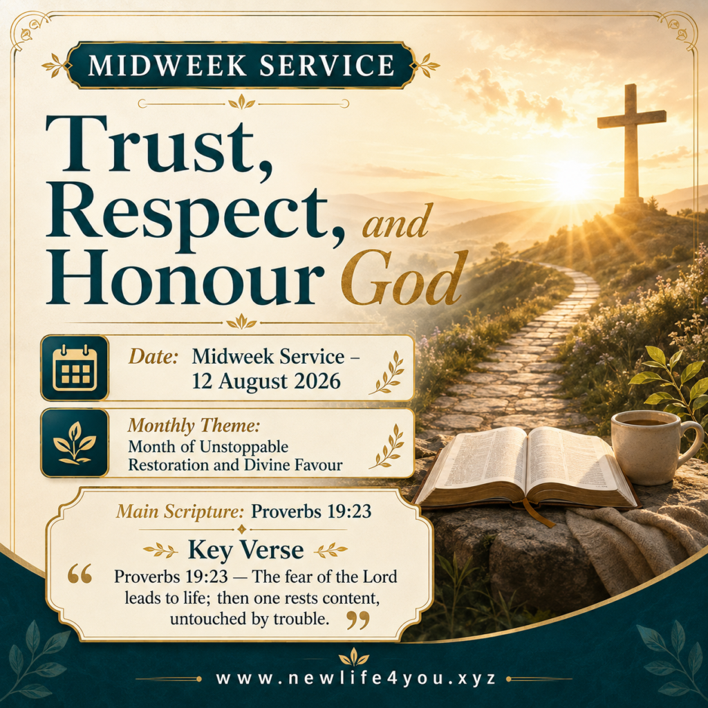 TRUST, RESPECT, AND HONOUR GOD