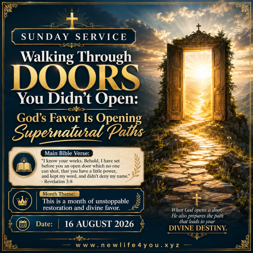 Walking Through Doors You Didn't Open: God’s Favour Is Opening Supernatural Paths.