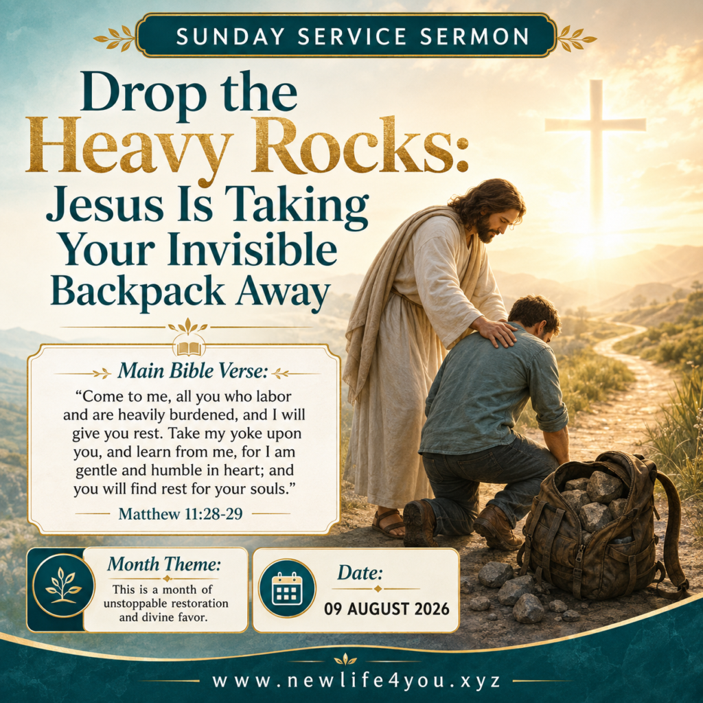 Drop the Heavy Rocks: Jesus Is Taking Your Invisible Backpack Away.