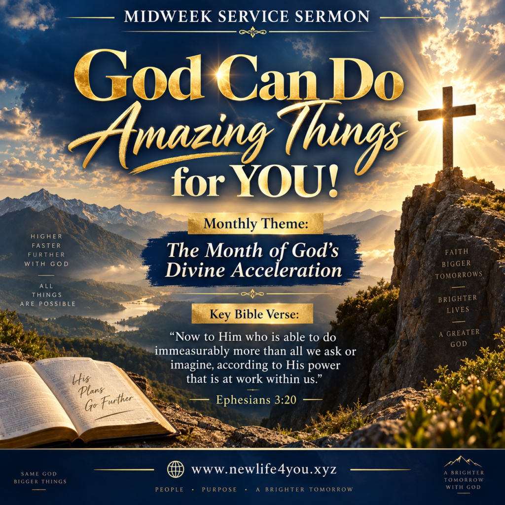 God Can Do Amazing Things for You!