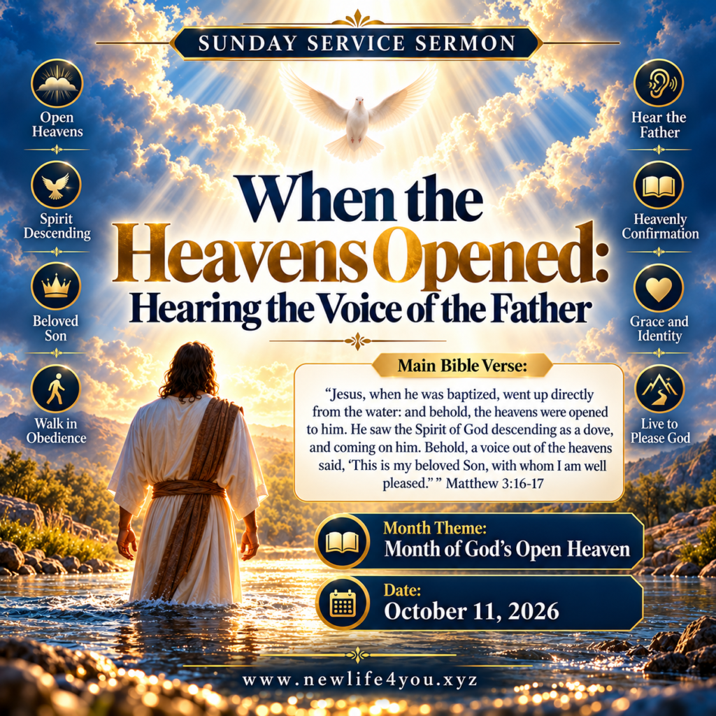 When the Heavens Opened: Hearing the Voice of the Father.